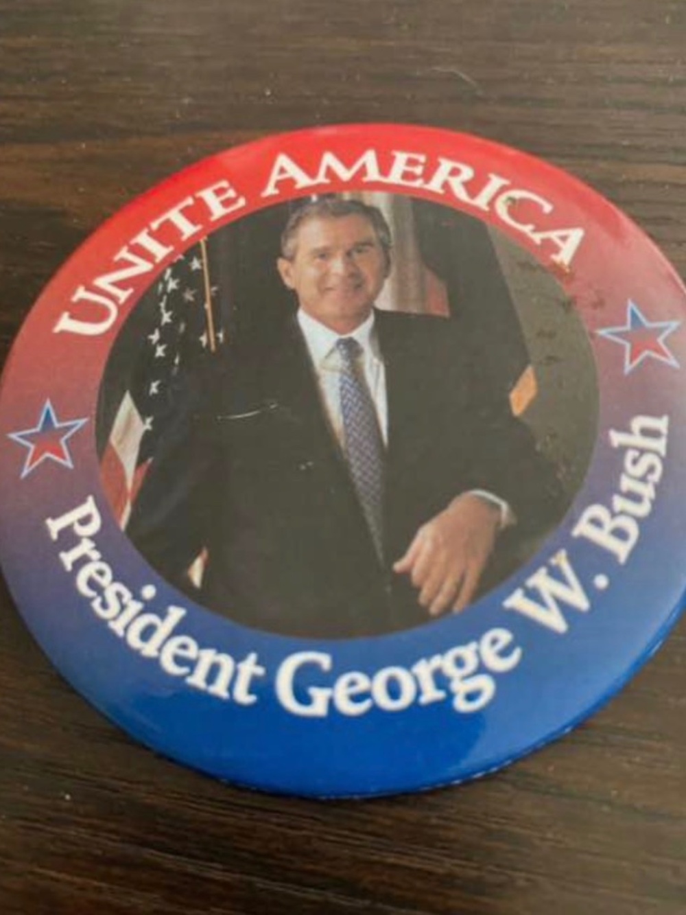 1990’s “Unite America”  George Bush campaign pin-used good condition